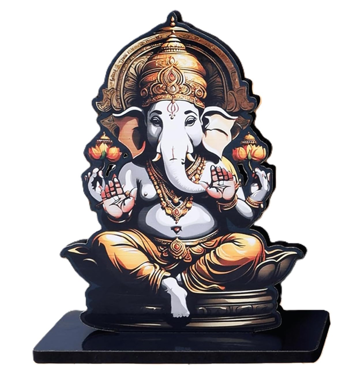 Expleasia Rakhi Set With Divine God Figure Table Stand | Table | Desk| Gift Item (Lord Ganesha) Rakhi Set For Brother, Rakhigift